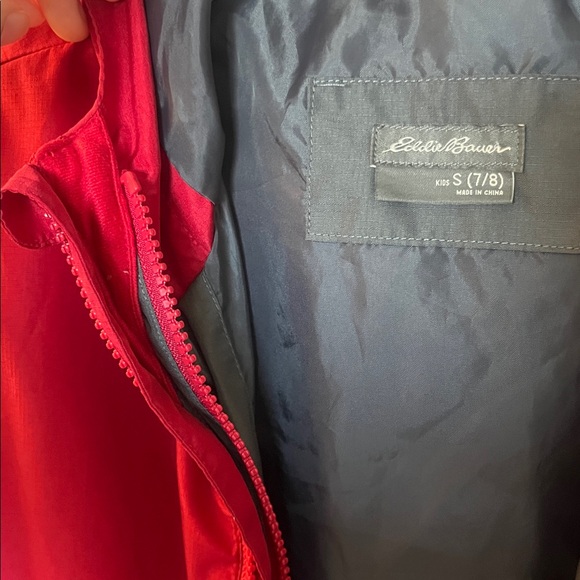 Eddie Bauer Red and Gray Hooded Jacket - Picture 4 of 6